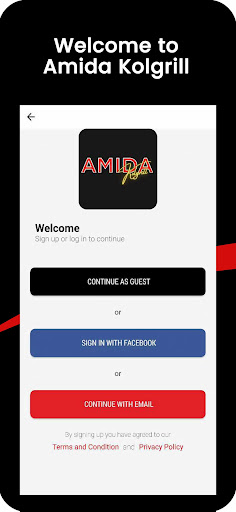 Android application Amida Kolgrill screenshort