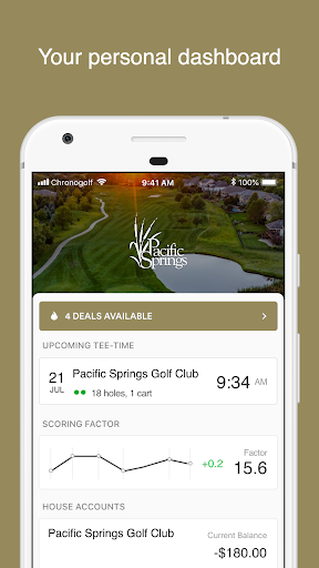 Android application Pacific Springs Golf Club screenshort