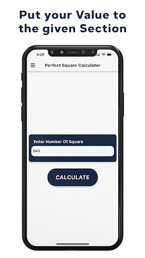 Perfect Square Calculator Screen 2