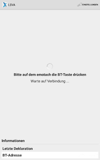 Android application LSVA - Emotach auslesen screenshort