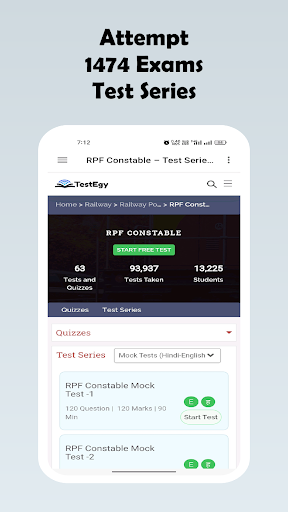 Mock Test : Zordo Education Screen 2