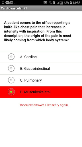 PANCE Physician Assistant Exam Screen 3