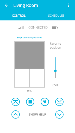 Neo Smart Blinds Blue Screen 2