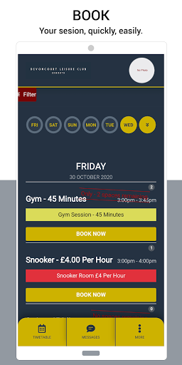 Devoncourt Leisure Club Screen 2