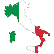 Italy flag map  Icon