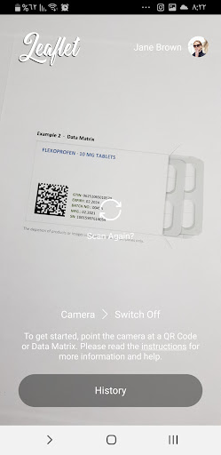 Leaflet - Barcode Reader Screen 2