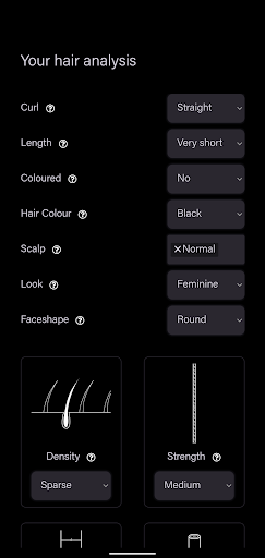 The Hair App Screen 2