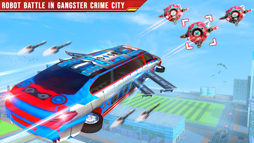 Flying limo car: Police robots androidhappy screenshots 2