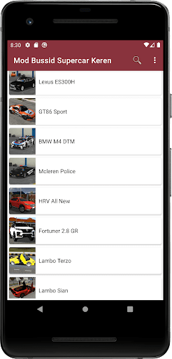 Mod Bussid Supercar Keren