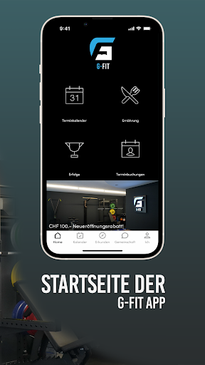 Android application G-FIT Schweiz screenshort