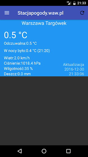 Android application stacjapogody.waw.pl screenshort