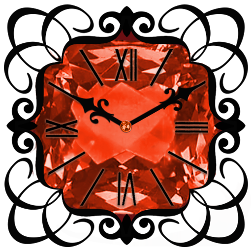Orange Diamond Clock Widget logo