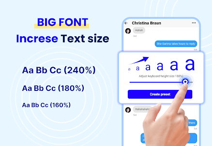 Big Font Size, Big Text Size