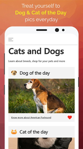 Android application Cats And Dogs-Pet care & Info screenshort