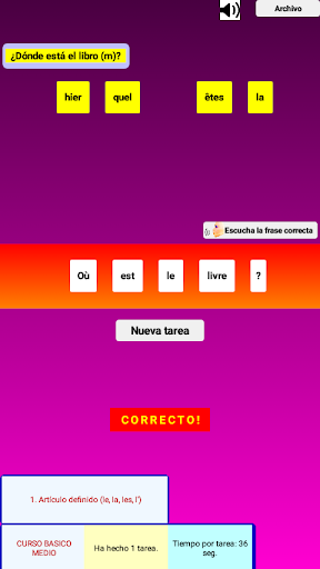 Gramática francés ejercicios D Screenshot 3 - AppWisp.com