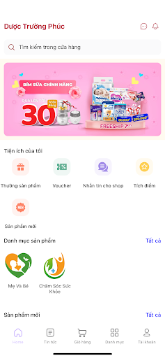 Android application TRƯỜNG PHÚC STORE screenshort