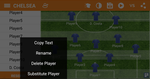 Football Team LineApp - Mach d Screenshot
