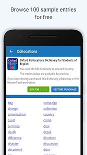 Oxford Collocations Dictionary Tangkapan layar