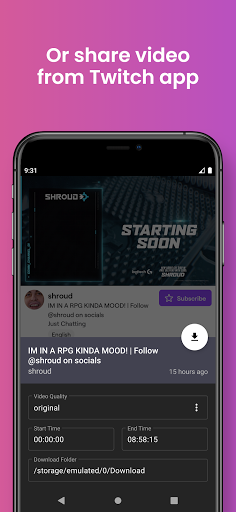 TDL: Download Video for Twitch Screen 2