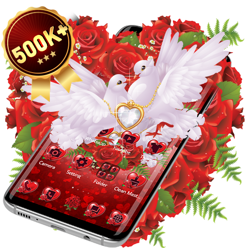 Red Rose Pigeon Heart Theme 1.1.5 Icon