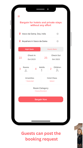 Android application cheQin: bargain for hotel/stay screenshort