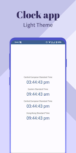 Android application Clock screenshort