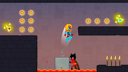Free Stickman Red boy and Blue girl 3