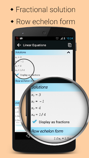 Linear Equation Solver Screen 3