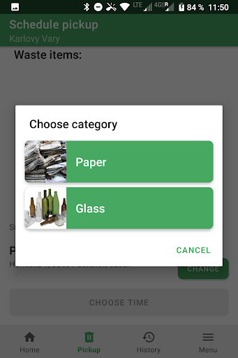 Android application Karl - Koupím vaše odpadky screenshort