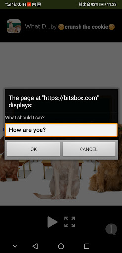 What does the dog say? Screen 2