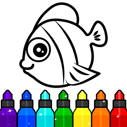 Fish Aquarium Coloring Games logo
