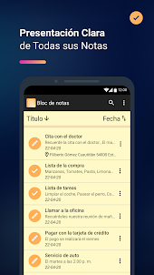 Bloc de notas – Notas y listas