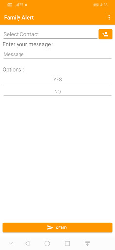 Android application Family Alert screenshort