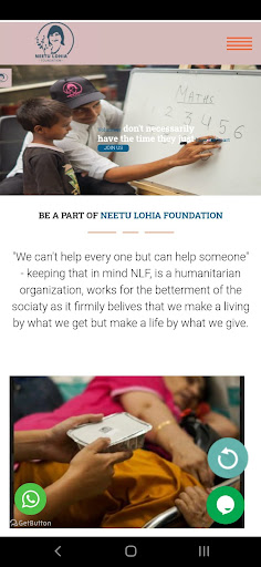 Android application Neetu Lohia Foundation screenshort