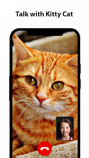 Android application Cat fake video Call/Chat Prank screenshort