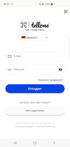 Android application tellz.me® PAGE screenshort