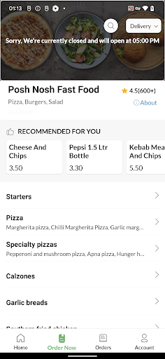 Posh Nosh Fast Food Screen 3