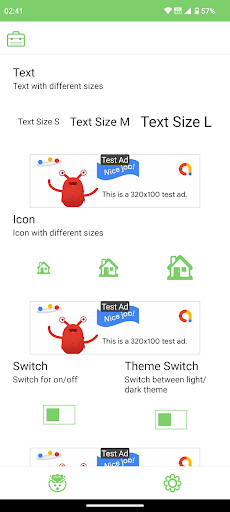 Android application ReactNativeTemplate screenshort