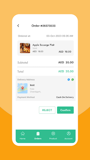 Android application HattaFoodHuB Vendor screenshort
