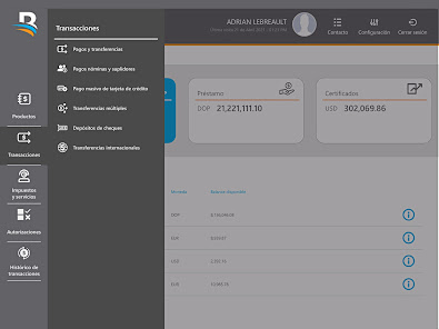 Captura 2 Banreservas Empresas Tablets android