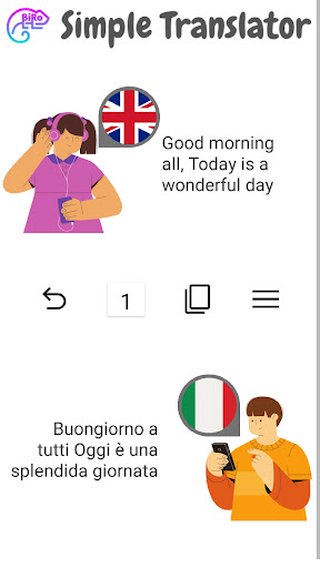 Android application Simple Translator screenshort