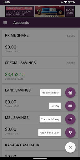 MECU Anywhere Mobile Banking Screen 3