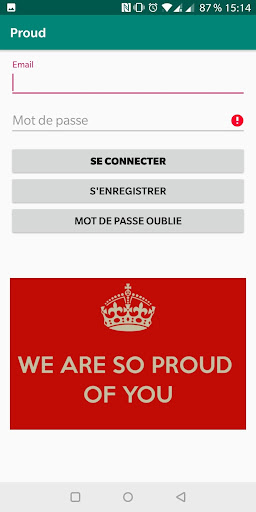 Android application Proud screenshort