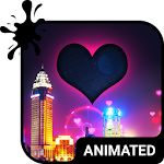 Cover Image of ดาวน์โหลด Night Love Animated Keyboard +  APK