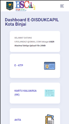 E-DISDUKCAPIL BINJAI KOTA Screen 2