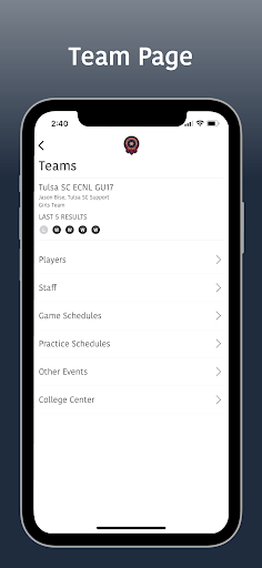 Tulsa Soccer Club Screen 3
