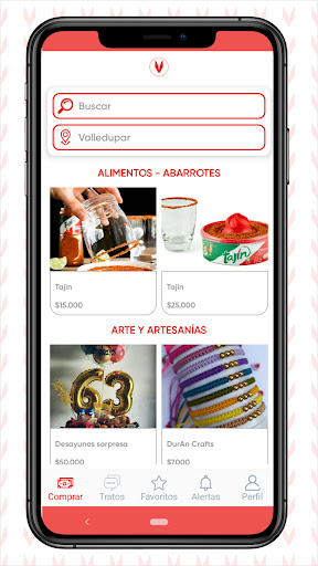 Android application VOMERC: Compra o vende en tu m screenshort