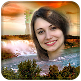 Waterfall photo frame effects icon