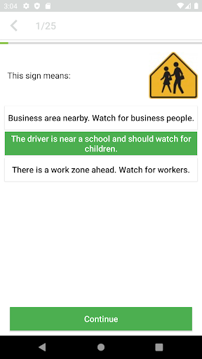 DMV Practice Test SD 2023 Screen 3