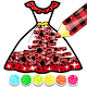 Glitter Ladybug dress Coloring Book